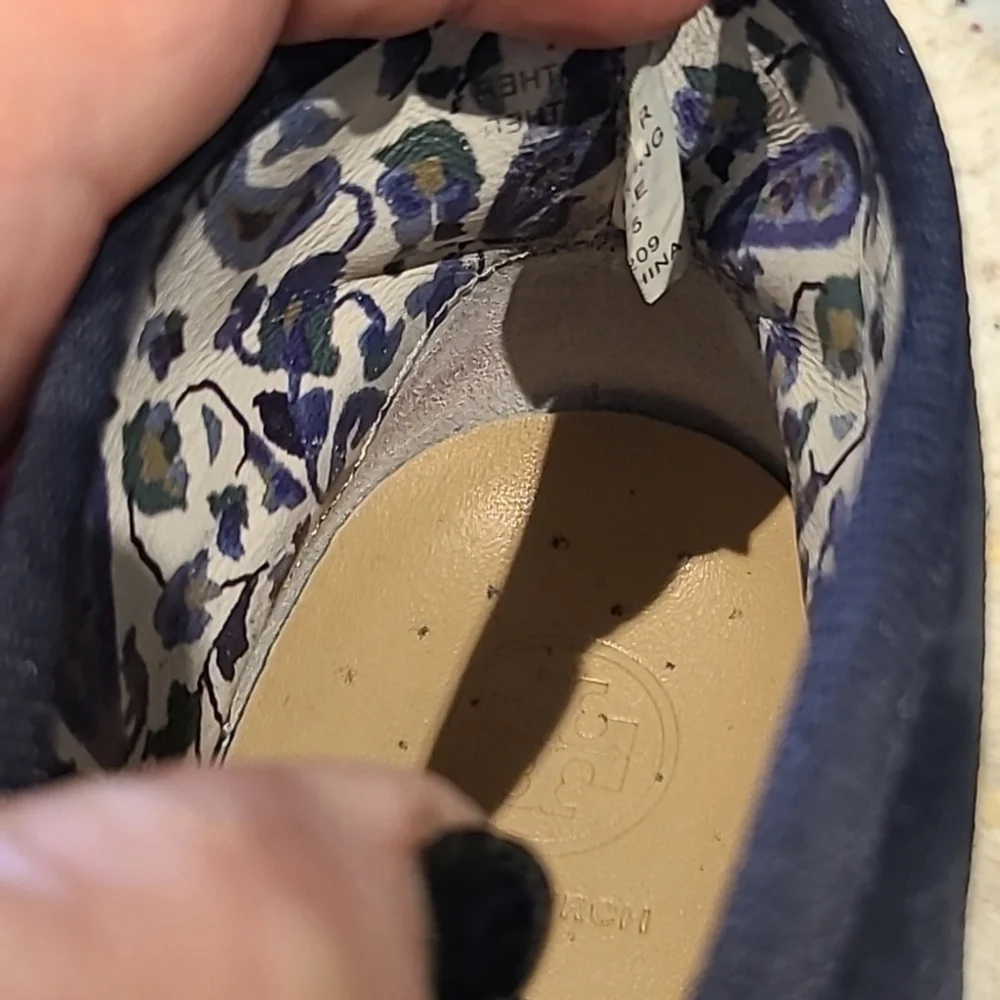 Tory Burch blue suede 